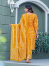 Yellow Colour Cotton Blend With Print Kurti With Pant Dupatta Wholesale Online Aaradhna 2029